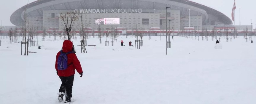 Liga: tempesta di neve su Madrid, rinviata Atletico-Athletic Bilbao